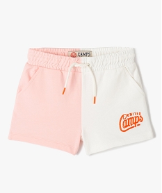 GEMO Short fille en maille bicolore - Camps United Multicolore