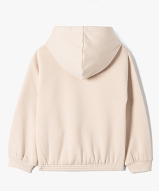 sweat fille a capuche avec bas resserre beige sweatsD564901_3