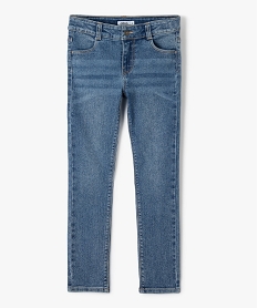 GEMO Jean coupe Regular coloris délavé fille bleu vif