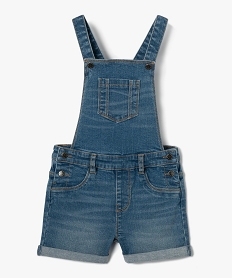 GEMO Salopette en jean courte fille bleu vif