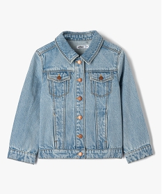 veste en jean fille a boutons-pression bleu blousons et vestesD570101_1