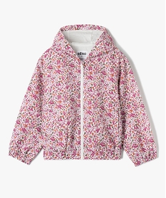 GEMO Blouson fille à motifs avec capuche Beige