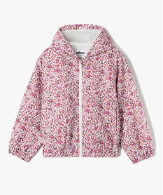 blouson fille a motifs avec capuche beigeD570901_1