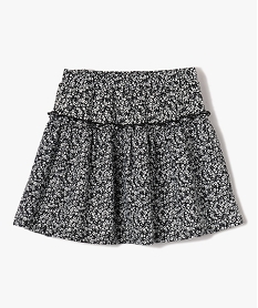 jupe fille avec doublure short a motifs fleuris noir robes et jupesD574401_1