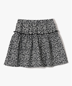 jupe fille avec doublure short a motifs fleuris noir robes et jupesD574401_3