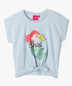 GEMO Tee-shirt fille à manches courtes à motif Ariel - Disney Princess Bleu