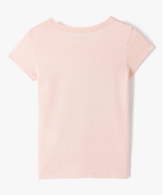 tee-shirt fille a manches coutes et motif en sequins reversibles rose tee-shirtsD577801_3