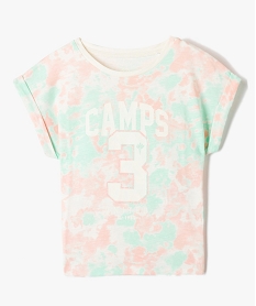 tee-shirt fille a manches courtes avec revers cousus - camps united multicoloreD578901_1