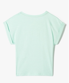 tee-shirt fille a manches courtes avec revers cousus - camps united vert tee-shirtsD579001_3