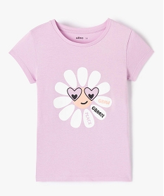 tee-shirt fille a manches courtes avec motif violet tee-shirtsD579601_1