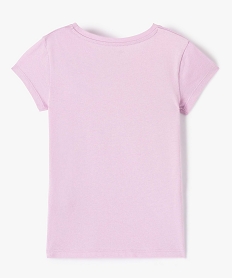 tee-shirt fille a manches courtes avec motif violetD579601_3