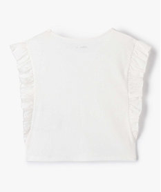 tee-shirt avec volants sur les cotes fille blanc chine tee-shirtsD579801_4
