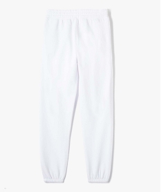 jogging fille en molleton doux blanc pantalonsD584001_4