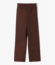 pantalon de jogging fille coupe large non resserree dans le bas brun pantalonsD584101_3