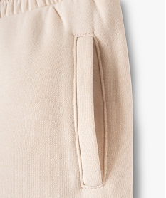 pantalon de sport fille en molleton a poches laterales beige pantalonsD584401_2