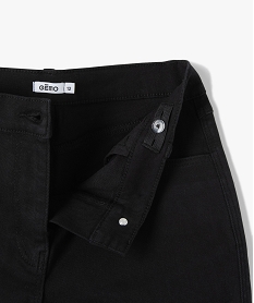 short en denim avec revers cousus fille noir standard shortsD584701_2