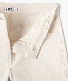 short en denim avec revers cousus fille blanc chine shortsD584801_2
