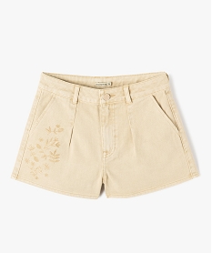 GEMO Short fille ample avec motifs brodés - LuluCastagnette beige standard