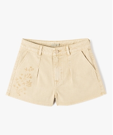 GEMO Short fille ample avec motifs brodés - LuluCastagnette Beige