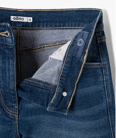 short fille en jean avec revers cousus gris shortsD585801_2