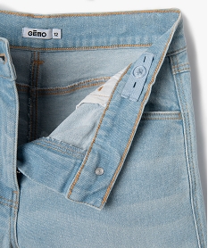 short fille en jean avec revers cousus bleu shortsD585901_2