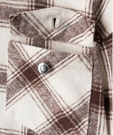 veste fille en laine a carreaux look surchemise imprime blousons et vestesD589901_2
