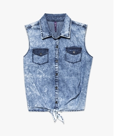 GEMO Blouse fille imprimée avec finitions smockées Imprimé