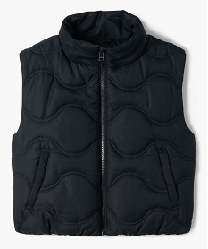 GEMO Blouson fille matelassé sans manches Noir