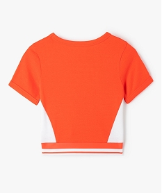 tee-shirt fille bicolore court a manches courtes orange tee-shirtsD592201_4