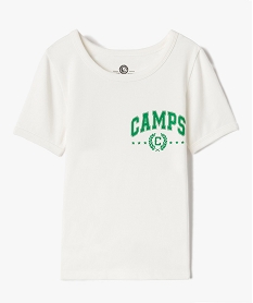 GEMO Tee-shirt fille avec inscription - Camps United Beige