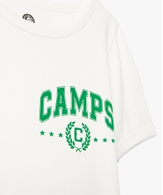tee-shirt fille avec inscription - camps united beige tee-shirtsD593801_2
