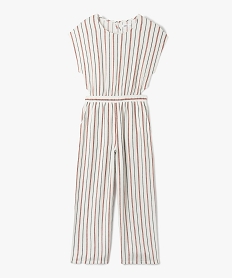 GEMO Combinaison pantalon fille à rayures effet 2 en 1 Imprimé