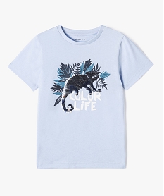 tee-shirt garcon avec motif en sequins reversibles bleuD598001_2