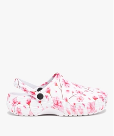 GEMO Sabots souples femme imprimés fleurs rose standard