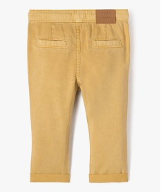 pantalon en toile legere bebe garcon - lulucastagnette jaune pantalonsD599001_3