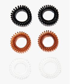 elastiques cheveux femme en spirale (lot de 6) multicolore accessoires cheveuxD600701_3