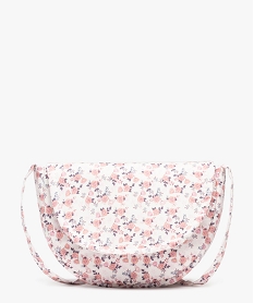 sac fille a motifs fleuris avec chouchou pour les cheveux assorti blancD604701_1