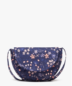 sac fille a petites fleurs avec chouchou pour les cheveux bleuD604801_1