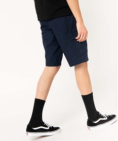 bermuda cargo en toile homme bleuD605401_3