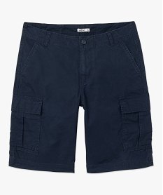 bermuda cargo en toile homme bleuD605401_4