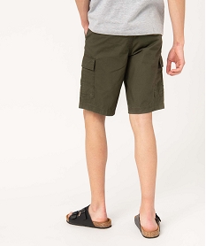 bermuda homme cargo en toile delavee vertD605501_3