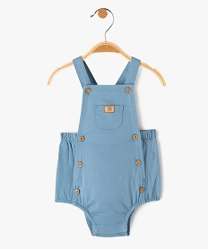 GEMO Combishort bébé à bretelles coupe barboteuse Bleu