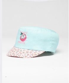 casquette en toile imprimee et a paillettes bebe fille bleuD605701_1