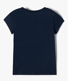 tee-shirt fille a manches courtes avec motif bleuD606001_3