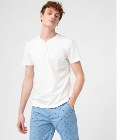 HOMEWEAR BLEU TEE-SHIRT ECRU:40179541829-Coton////