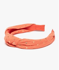 GEMO Serre-tête fille avec noud drapé en mousseline Orange