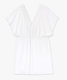 robe de plage femme avec col en dentelle blanc vetements de plageD608801_4