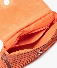 sac besace femme en paille avec pompon orange sacs bandouliereD609901_3