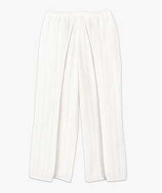 pantalon de plage femme ample en crochet blancD612601_4