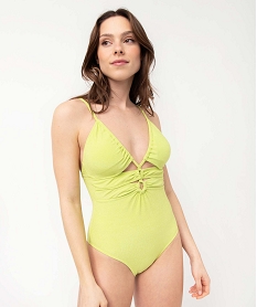 maillot de bain femme 1 piece paillete haut triangle vert maillots de bain 1 pieceD612901_2